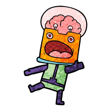 Çizgi film robotunun vektör çizimi 