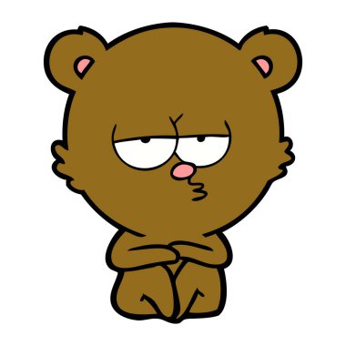 ayı çizgi film karakteri vektör çizim 