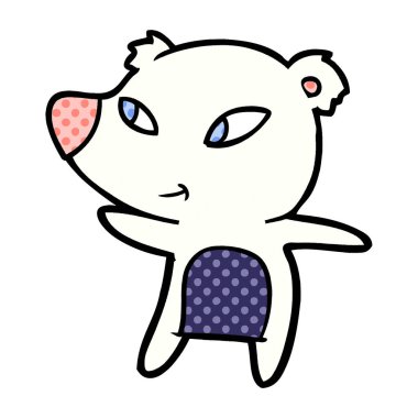 Kutup Ayısı Çizgi Filminin Vektör İllüstrasyonu