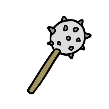 vektör çizim karikatür Ortaçağ topuz