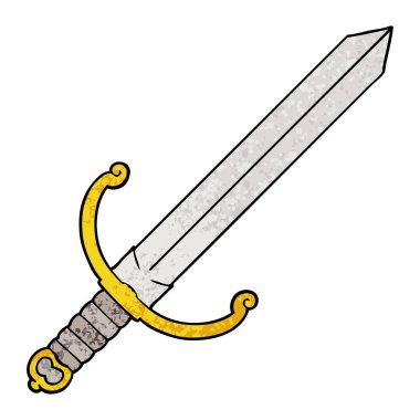 Çizgi film kılıcının vektör çizimi