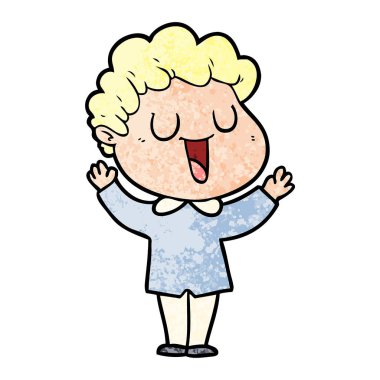 vektör çizim karikatür adam gülen