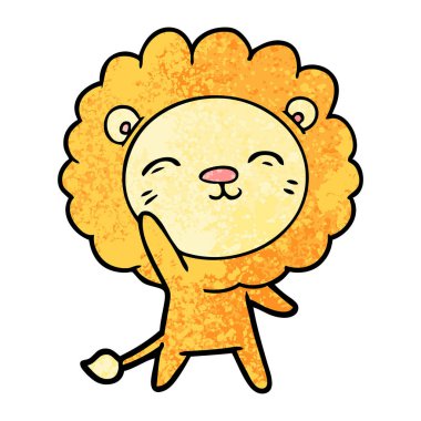 Çizgi film aslanının vektör çizimi