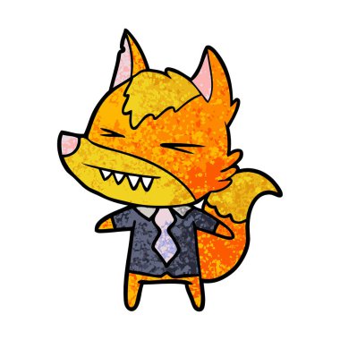 ofis işçi tilki çizgi film karakteri