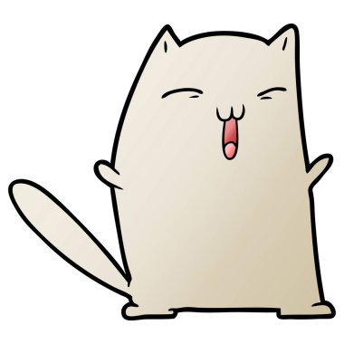 Çizgi film kedisinin vektör çizimi