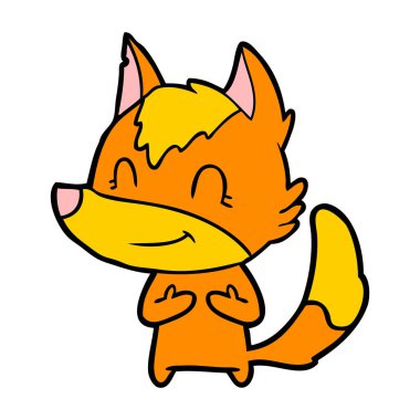 Tilki çizgi film karakteri vektör çizim