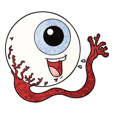  vektör çizim karikatür göz küresi gülen