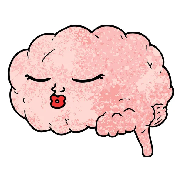 Vector Illustration Cartoon Brain — Stock Vector