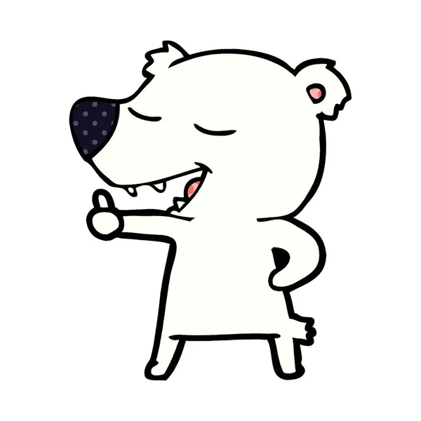 Kreslený Šťastní Lední Medvěd — Stockový vektor