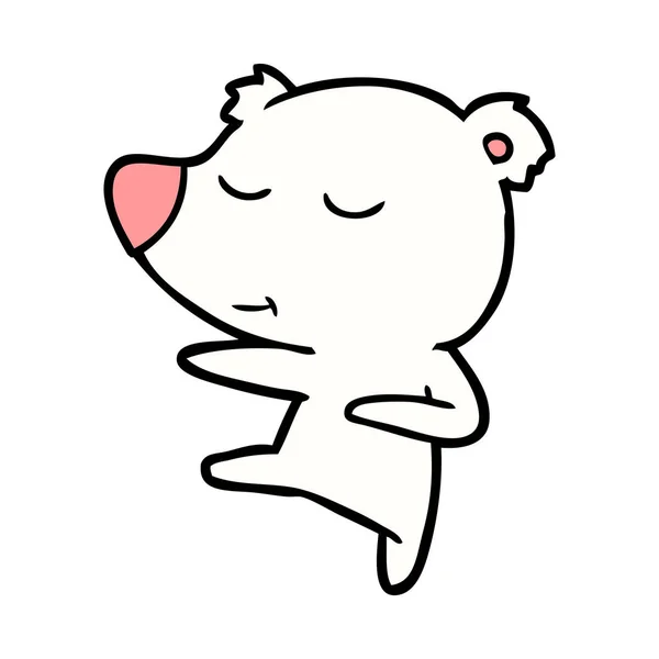 Vector Illustration Polar Bear Cartoon — 스톡 벡터