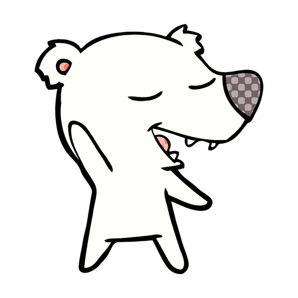 Vector Illustration Polar Bear Cartoon — 스톡 벡터