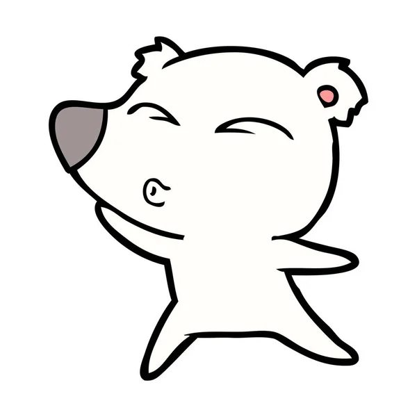 Vector Illustration Polar Bear Cartoon — Stock Vector