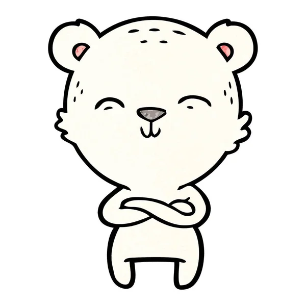 Vector Illustration Polar Bear Cartoon — 스톡 벡터