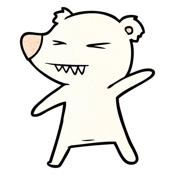 Wütender Eisbär Cartoon — Stockvektor