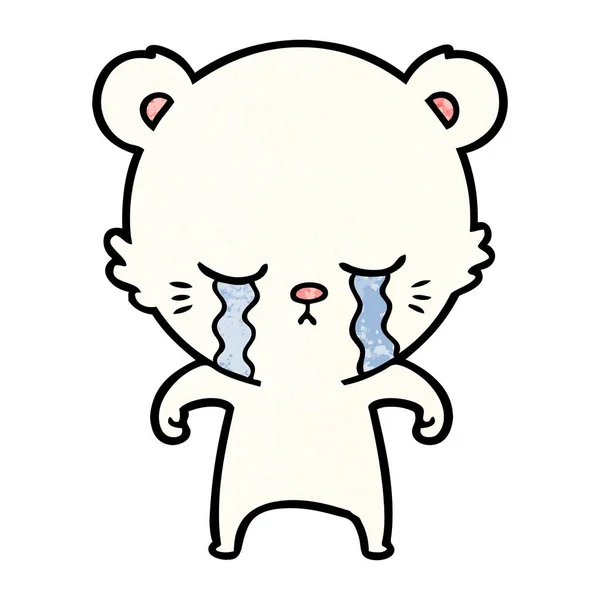 Vector Illustration Polar Bear Cartoon — 스톡 벡터