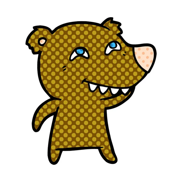 Vector Illustration Bear Cartoon Character — Stock Vector