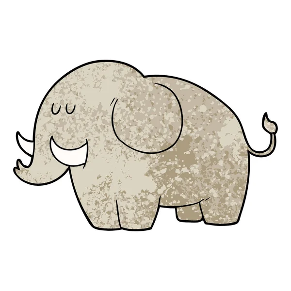 Vektor Illustration Tecknad Elefant — Stock vektor