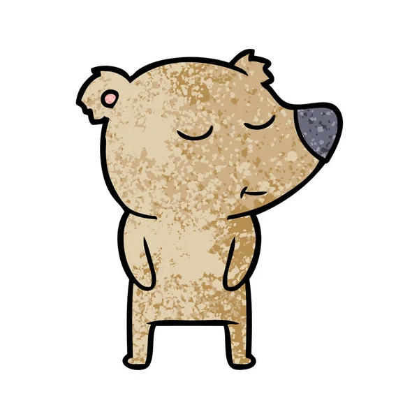 Ilustração Vetorial Personagem Desenho Animado Urso — Vetor de Stock