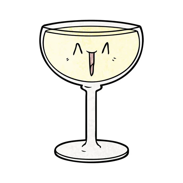 Cartoon Glas Wijn — Stockvector