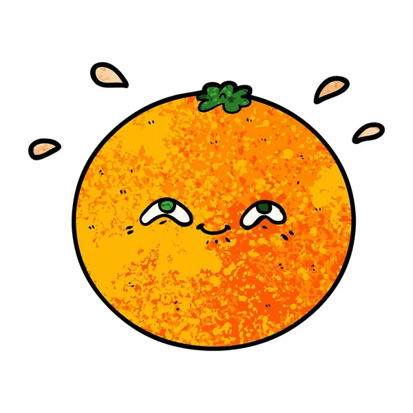 Vector Illustration Cartoon Orange — Stock Vector