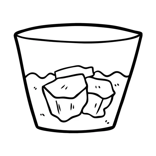 Cartone Animato Whisky Vetro — Vettoriale Stock