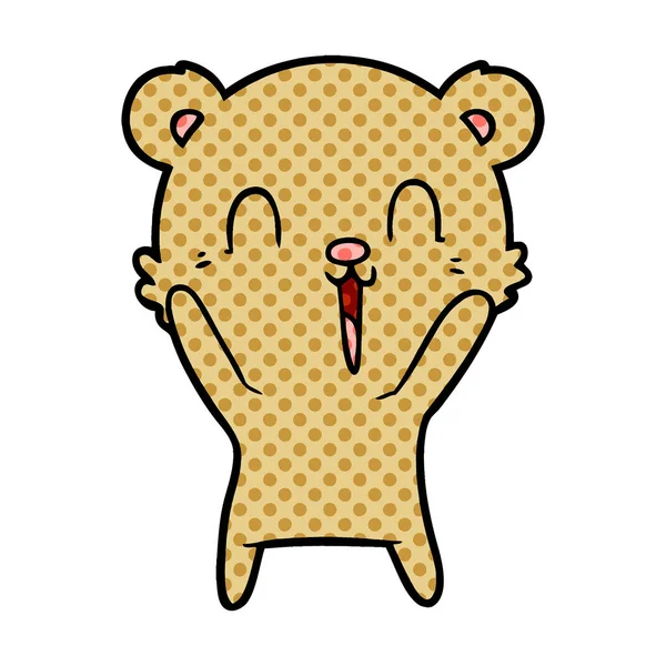 Vektoros Illusztráció Medve Rajzfilmfigura — Stock Vector