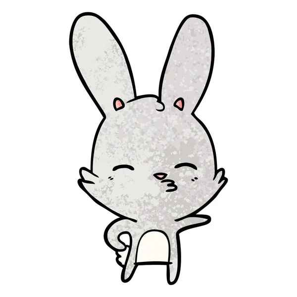 Illustration Vectorielle Dessin Animé Lapin Curieux — Image vectorielle