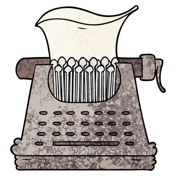 Vector Illustration Cartoon Typewriter — Stock Vector