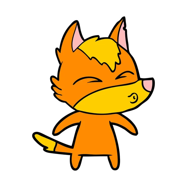 Vektor Illustration Der Fuchs Cartoon Figur — Stockvektor