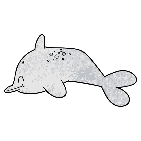 Kreslené Dolphin Vektorové Ilustrace — Stockový vektor
