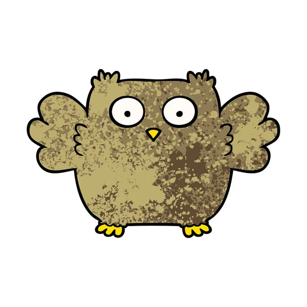 Vector Illustration Cute Cartoon Owl — Stock Vector