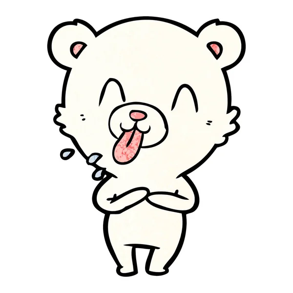 Vector Illustration Polar Bear Cartoon — 스톡 벡터