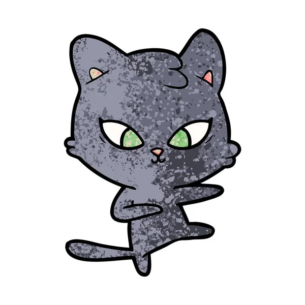 Vector Ilustración Lindo Gato Dibujos Animados — Vector de stock