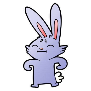 Çizgi film tavşanının vektör çizimi