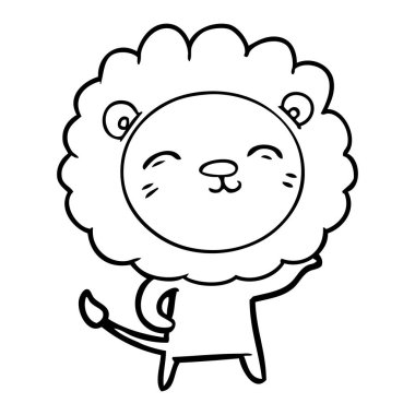 Çizgi film aslanının vektör çizimi
