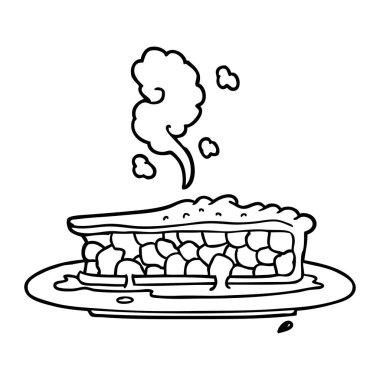 vektör çizim karikatür böğürtlenli turta