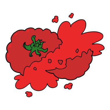 vektör çizim karikatür domates