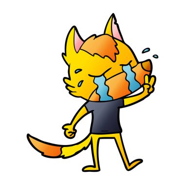 Tilki çizgi film karakteri vektör çizim