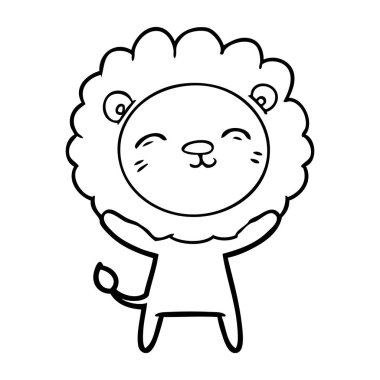 Çizgi film aslanının vektör çizimi