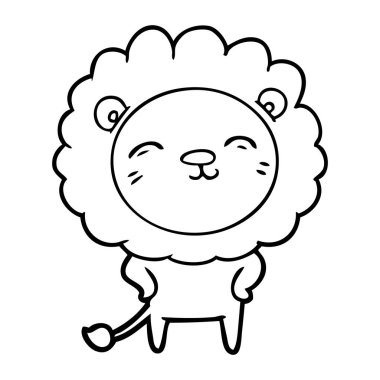 Çizgi film aslanının vektör çizimi