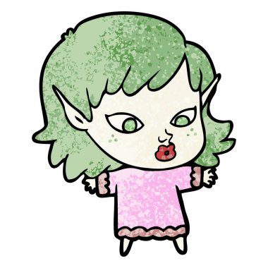 vektör çizim karikatür kız ağlıyor