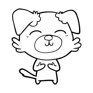 Çizgi film köpeğinin vektör çizimi