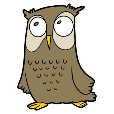 vektör çizim karikatür baykuş