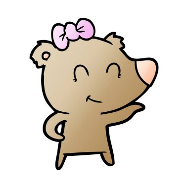 ayı çizgi film karakteri vektör çizim 