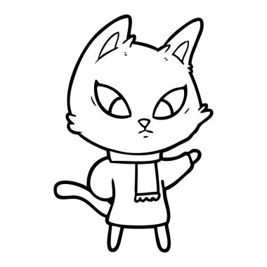 karışık karikatür kedi vektör çizim