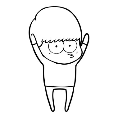 çizgi film çocuk germe vektör çizim