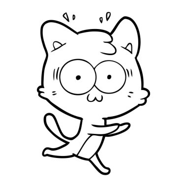 vektör çizim karikatür sürpriz kedi