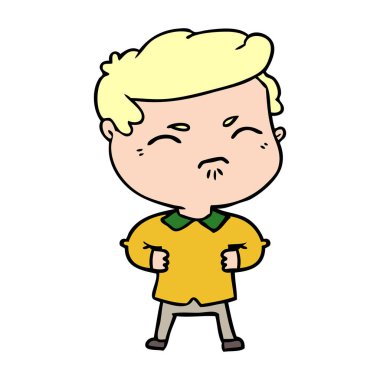 vektör çizim karikatür dostum rahatsız