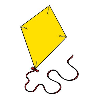 vektör çizim karikatür uçurtma