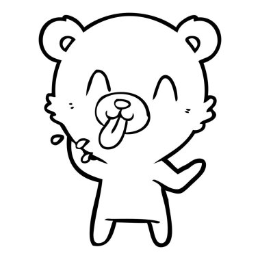 dilini kaba karikatür kutup ayısı